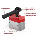 Sistem magnetic comutabil pornit/oprit multifuncțional cu orificii filetate pentru prindere în ansambluri de ridicare