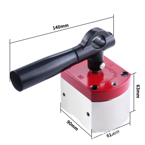 Sistem magnetic comutabil pornit/oprit multifuncțional - forță 300 kg de ridicare - dimensiuni