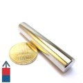 Magnet neodim cilindru 12 x 60 mm și moneda 50 bani