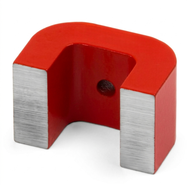 Magnet AlNiCo potcoavă 40 x 25 x 25 mm - poziție culcat