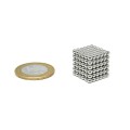 Bile magnetice - Set 216 sfere 3 mm - Neocube, Cube Neo, Buckyballs, Tesla Balls, Magneti Zen - cu moneda de 1 euro