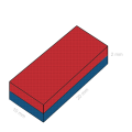 Magnet neodim bloc 20 x 10 x 02 mm C