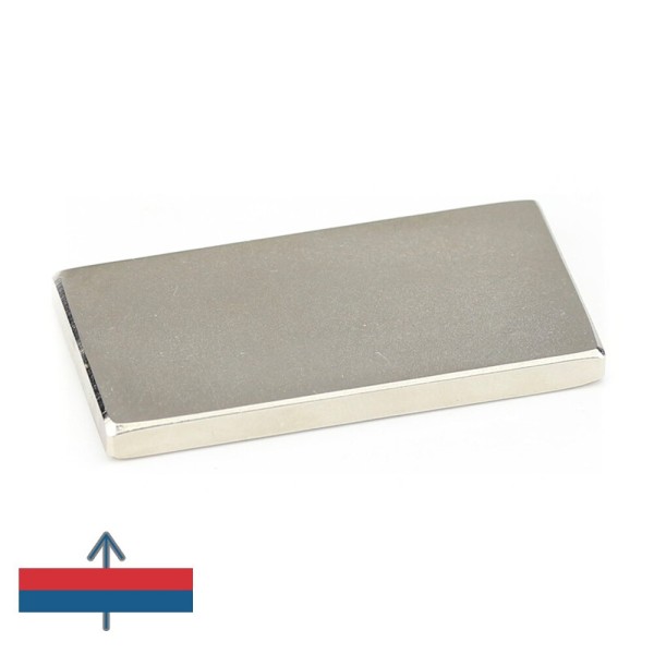 Magnet neodim bloc 60 x 30 x 5 mm N52 - cu magnetizare