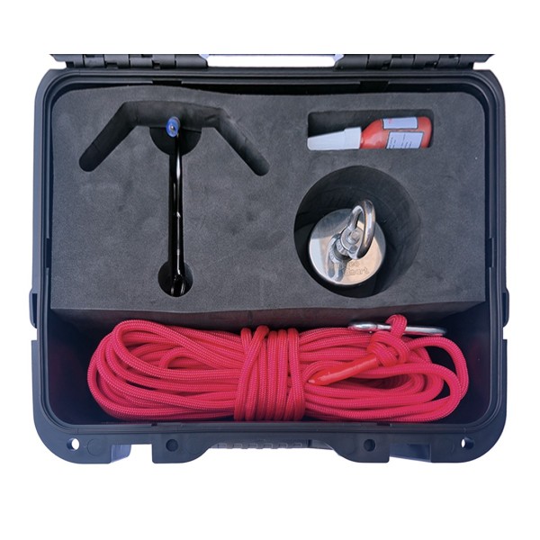 Set magnet fishing 360° D 65 x H 45 mm, 440/110 kg, funie 8 mm, ancoră