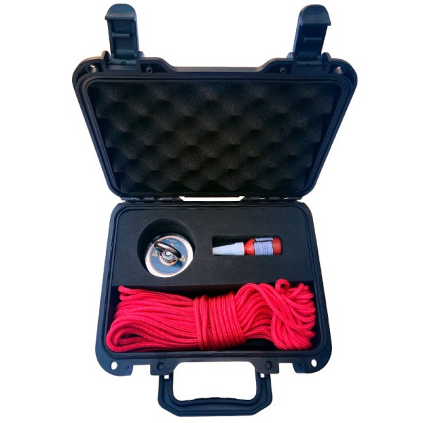 Kit magnet fishing D75, 200 kg funie 6 mm Threadlocker cutie