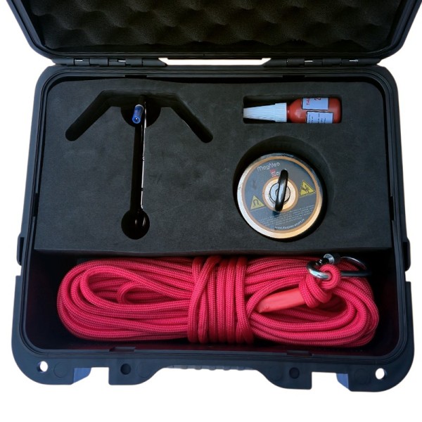 Set magnet fishing D90, 320 kg, funie Ø 8 mm, ancoră, cutie