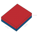 Magnet neodim bloc 25 x 25 x 13 mm C