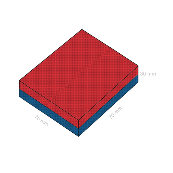 Magnet neodim bloc 70 x 70 x 30 mm C