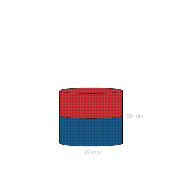 Magnet neodim cilindru 20 x 20 mm 4