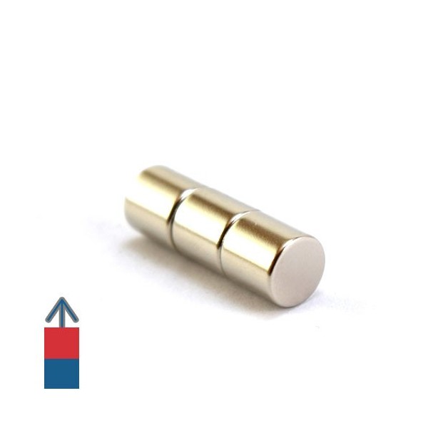 Magnet neodim cilindru 08 x 08 mm - 3 bucăți