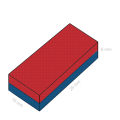 Magnet ferita bloc 25 x 19 x 06 mm C